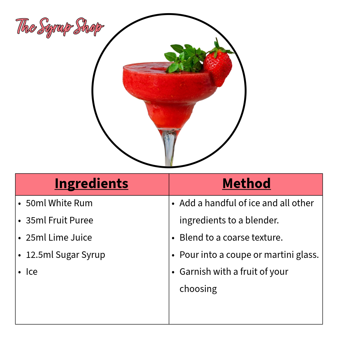 A cocktail coupe with strawberry daquiri