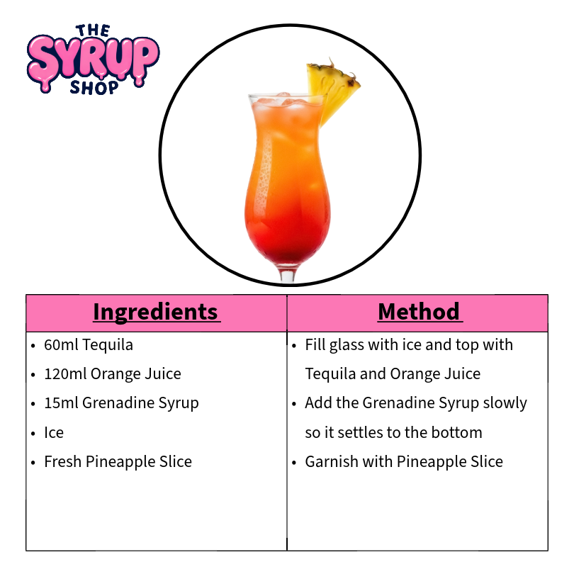 Tequila Sunrise Recipe | Classic Cocktail with Grenadine