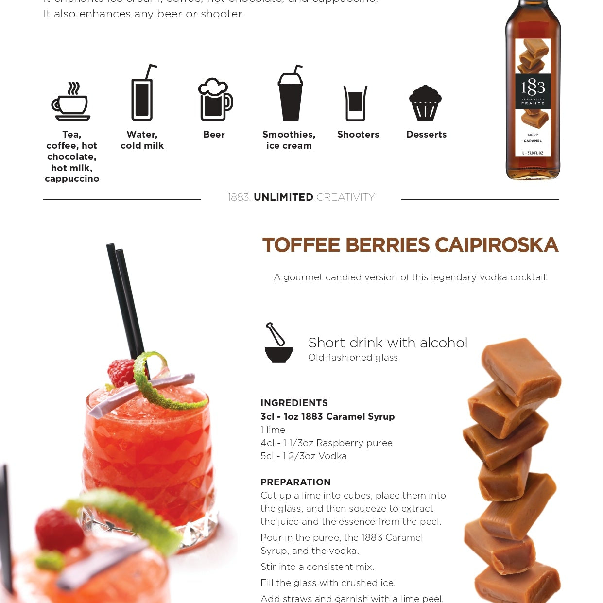 1883 Caramel Syrup Leaflet 