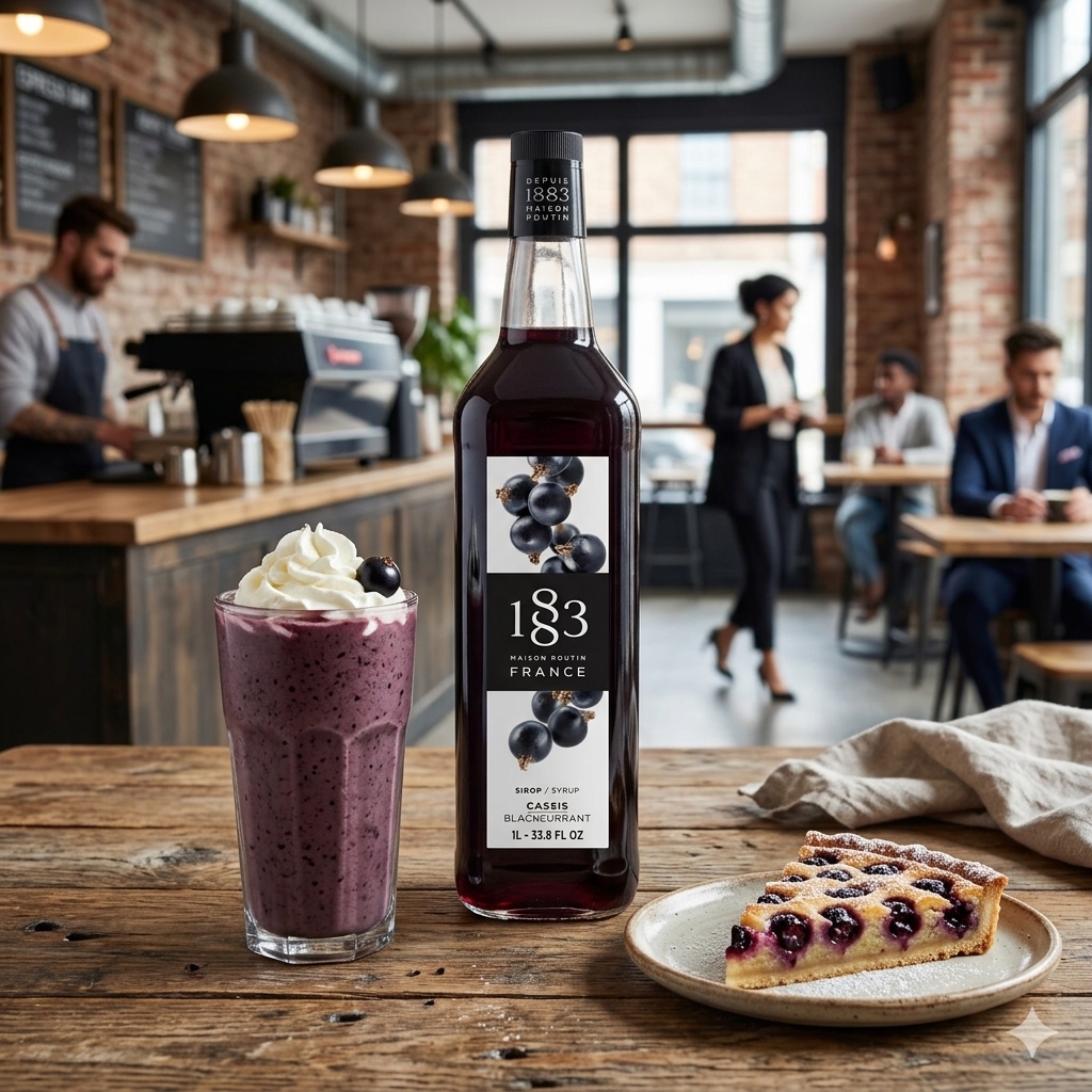 1883 Maison Routin Blackcurrant Syrup 1L Glass
