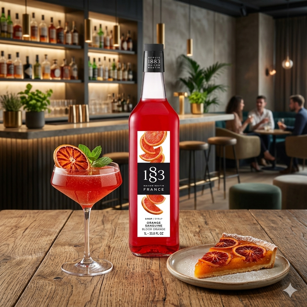 1883 Maison Routin Blood Orange Syrup 1L Glass 