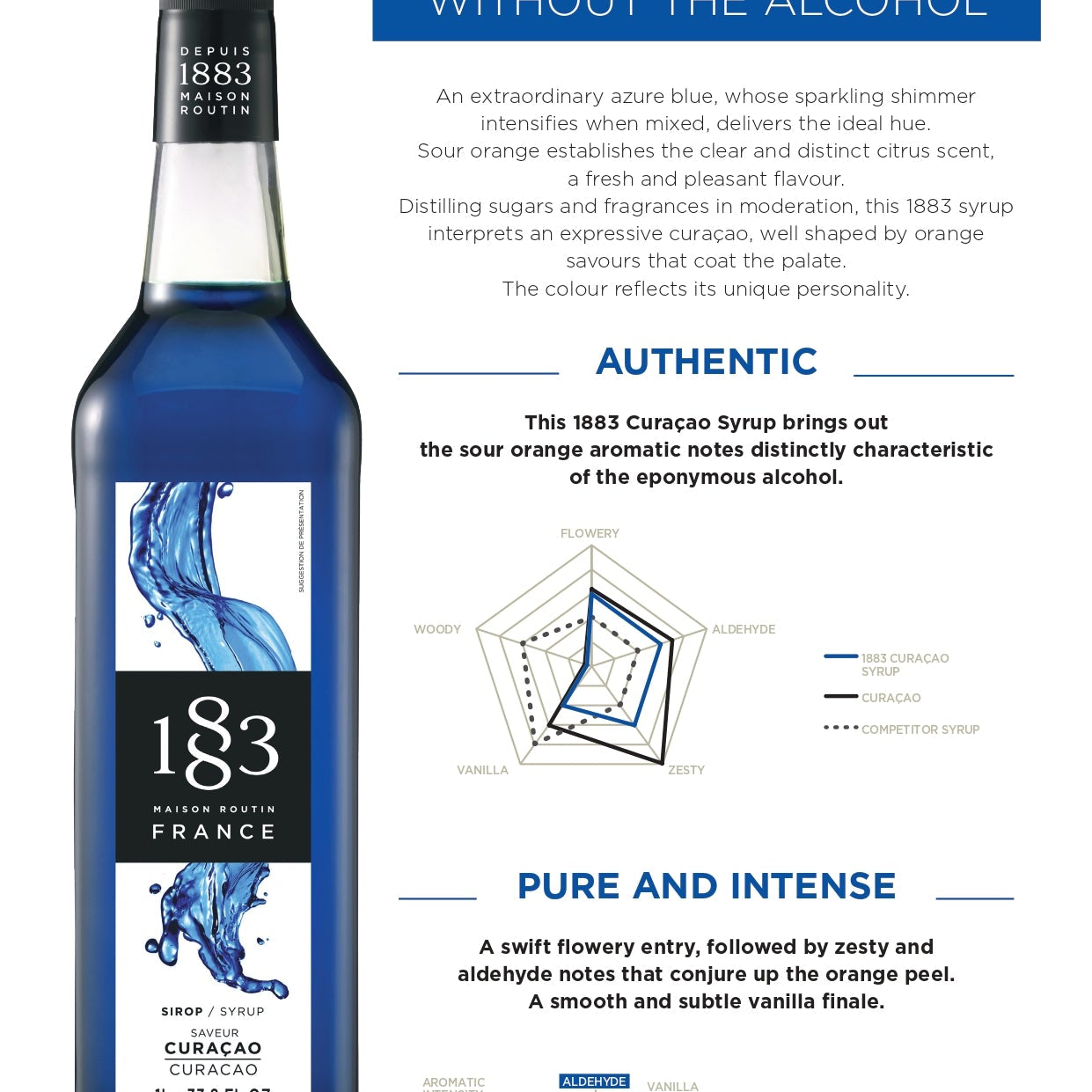 1883 Maison Routin Blue Curacao Syrup