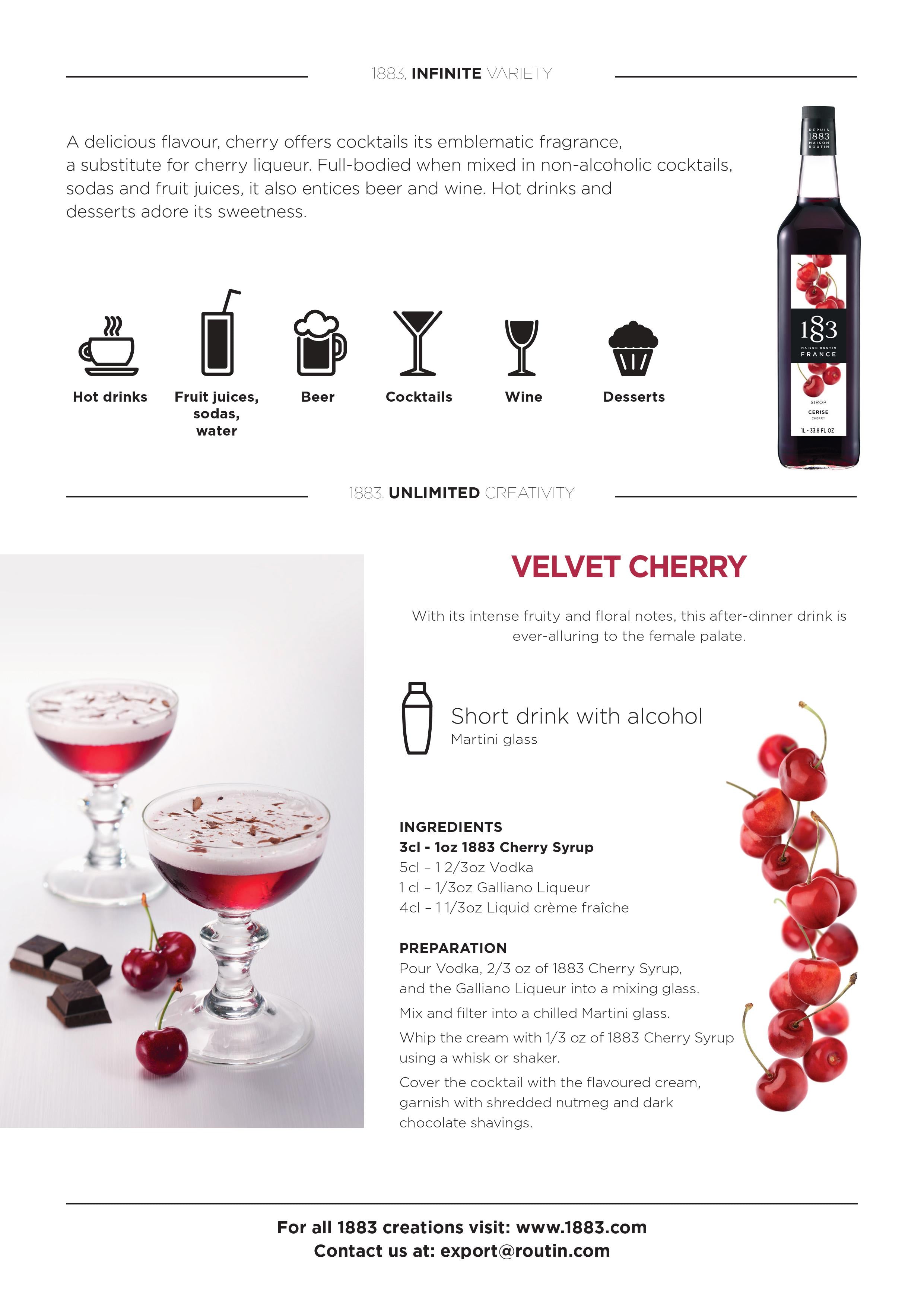 1883 Maison Routin Cherry Syrup Recipes