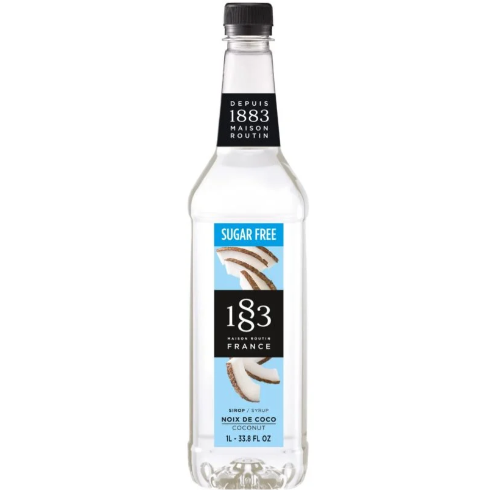 1883 Maison Routin Coconut Sugar Free Syrup - 1 Litre (Plastic Bottle)