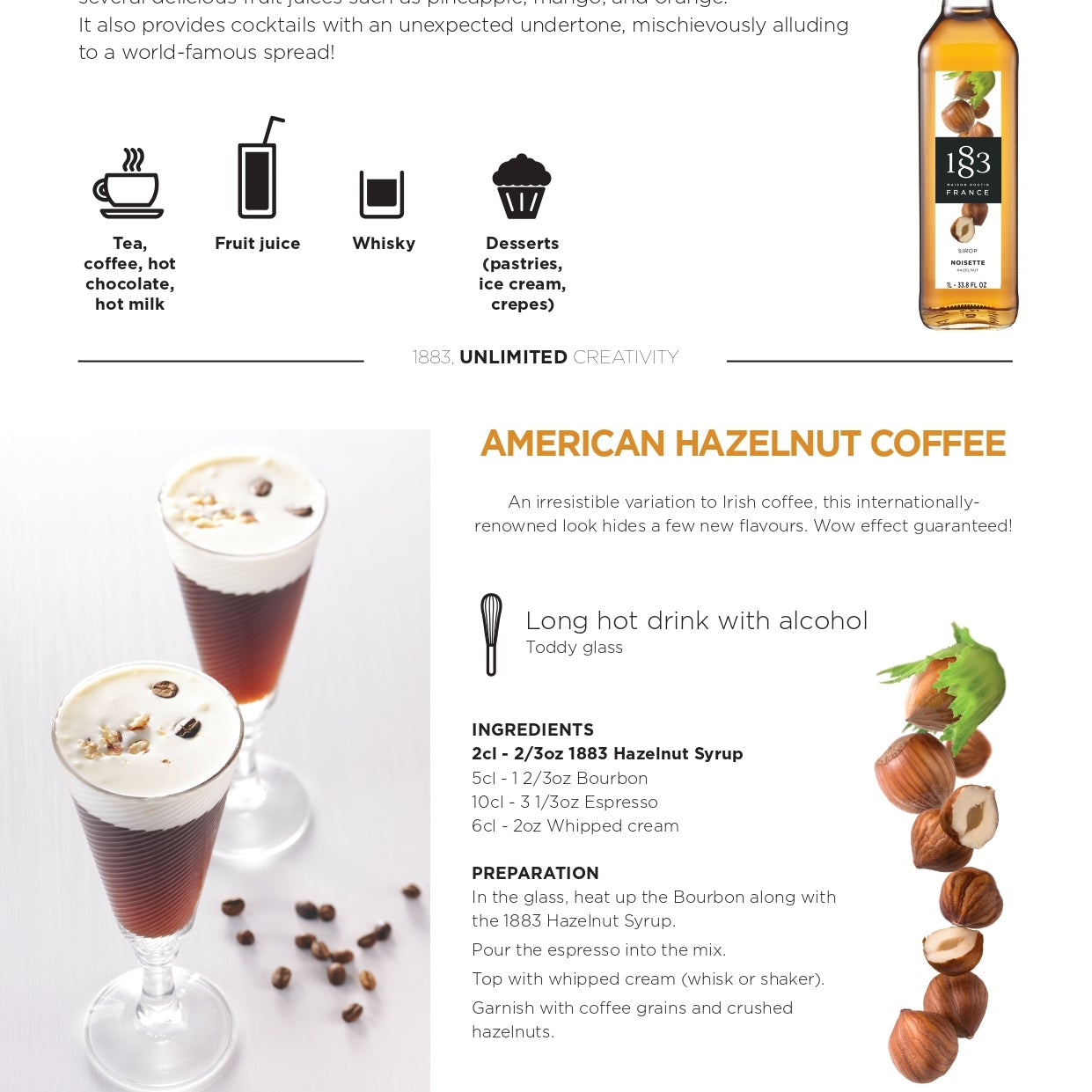 1883 Maison Routin Hazelnut Syrup Recipes