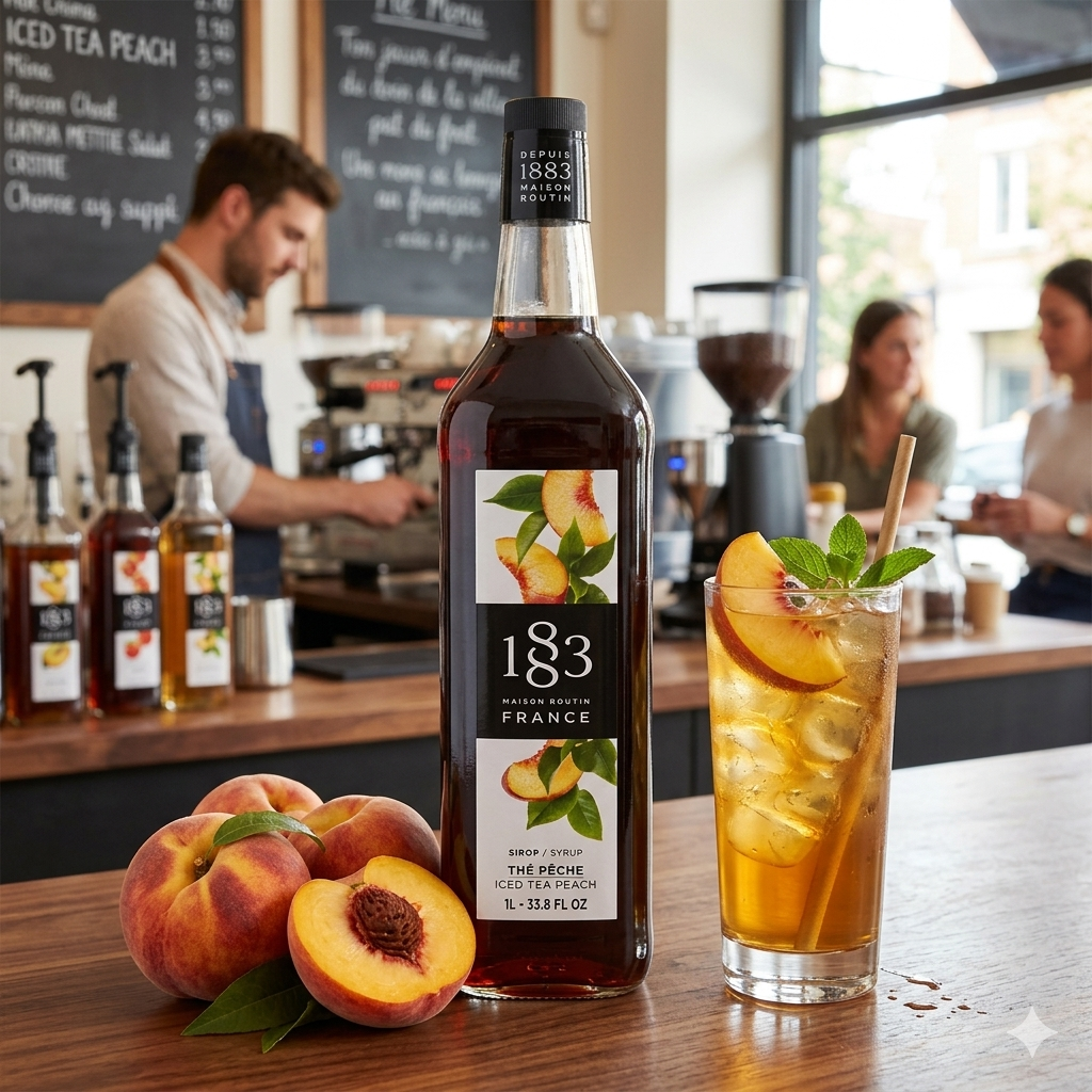 1883 Maison Routin Iced Peach Tea Syrup