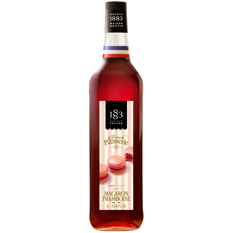 1883 Maison Routin Macaron Framboise Syrup - 1 Litre (Glass Bottle)&nbsp;