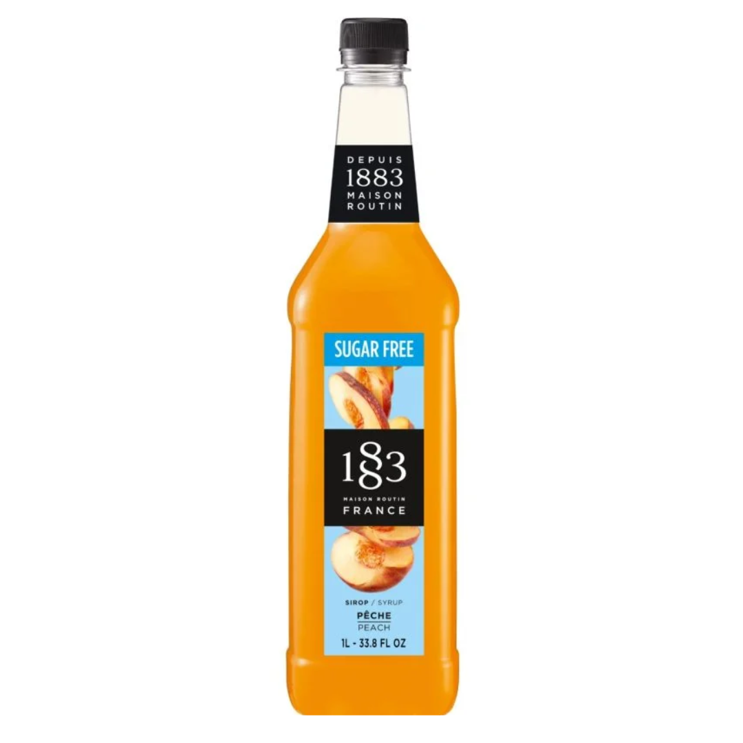 1883 Maison Routin Peach Sugar Free Flavouring Syrup (1 Litre)