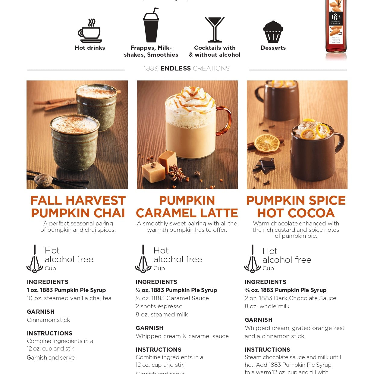 1883 Maison Routin Pumpkin Spice Syrup Recipes