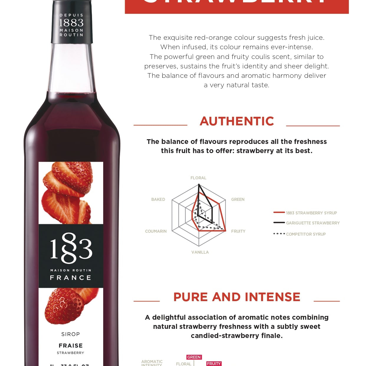1883 Maison Routin Strawberry Syrup Specification