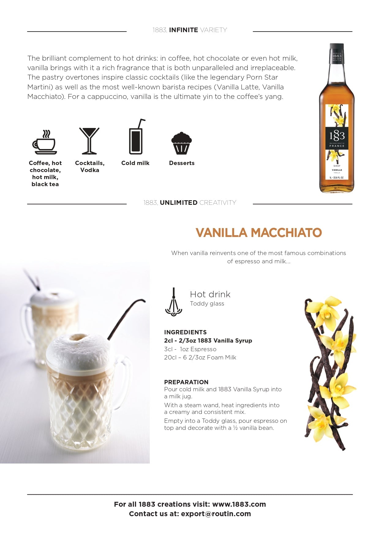 1883 Maison Routin Vanilla Syrup Recipes
