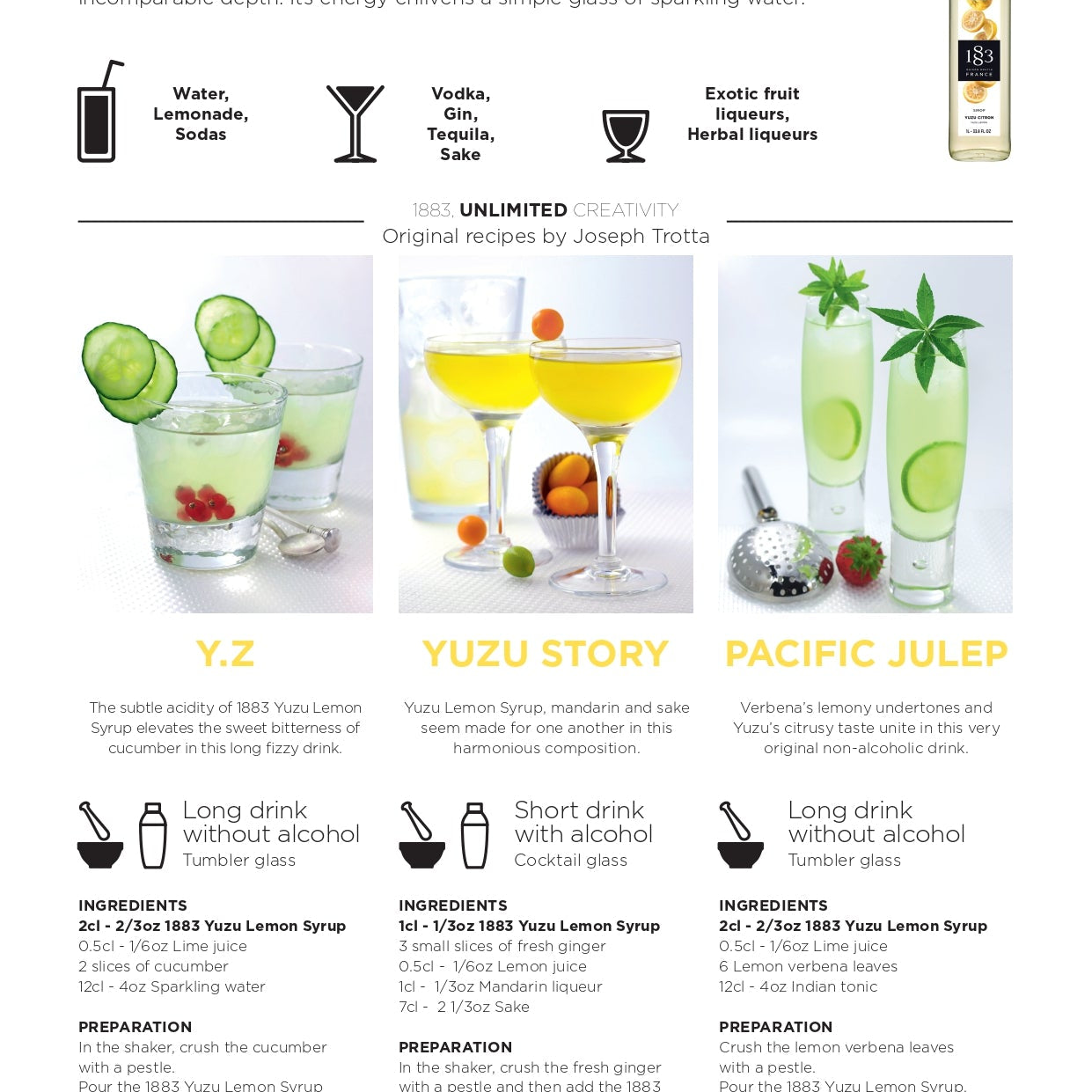 1883 Maison Routin Yuzu Lemon Syrup Recipe