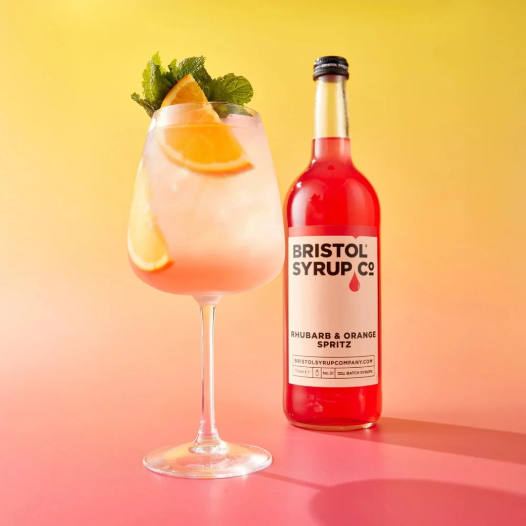 Bristol Syrup Co Rhubarb & Orange Spritz Syrup (750ml) 2