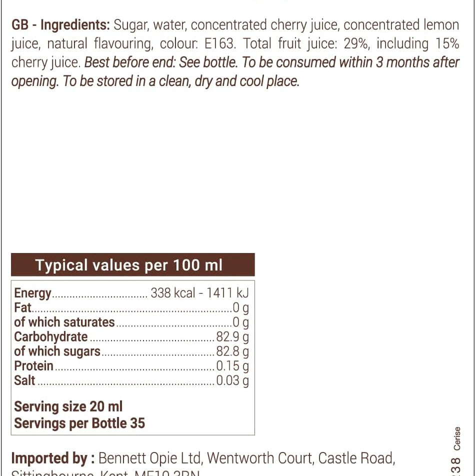 Monin Cherry Syrup