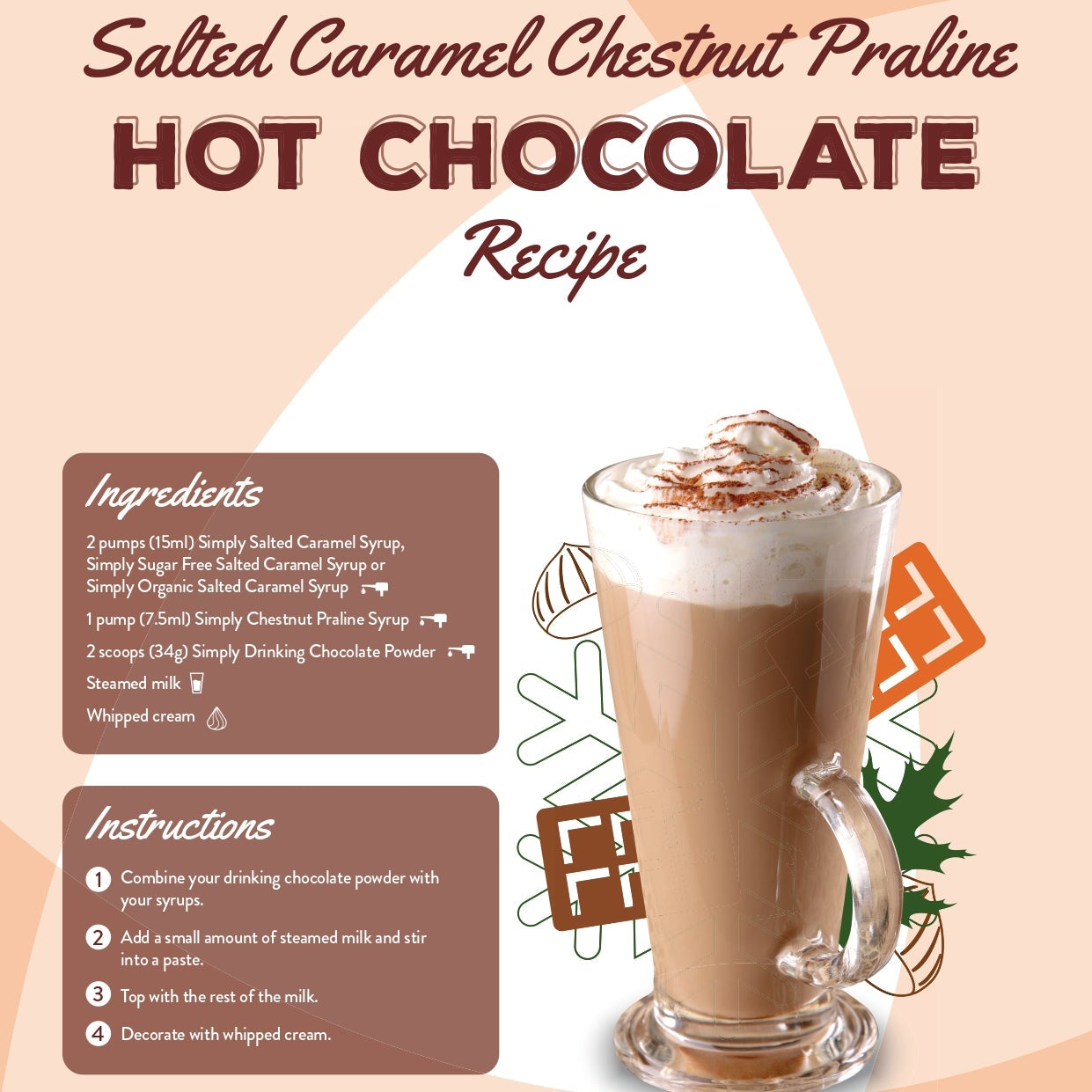 Simply Chestnut Praline Syrup 1 Litre 1