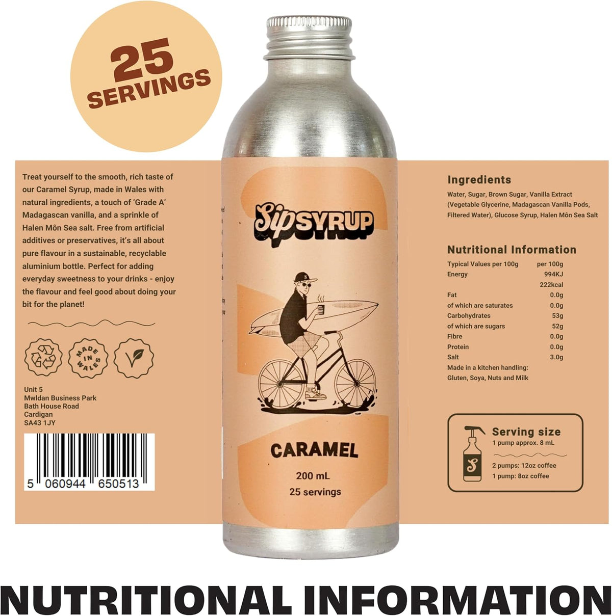 Sip Syrup Caramel Syrup (200ml)
