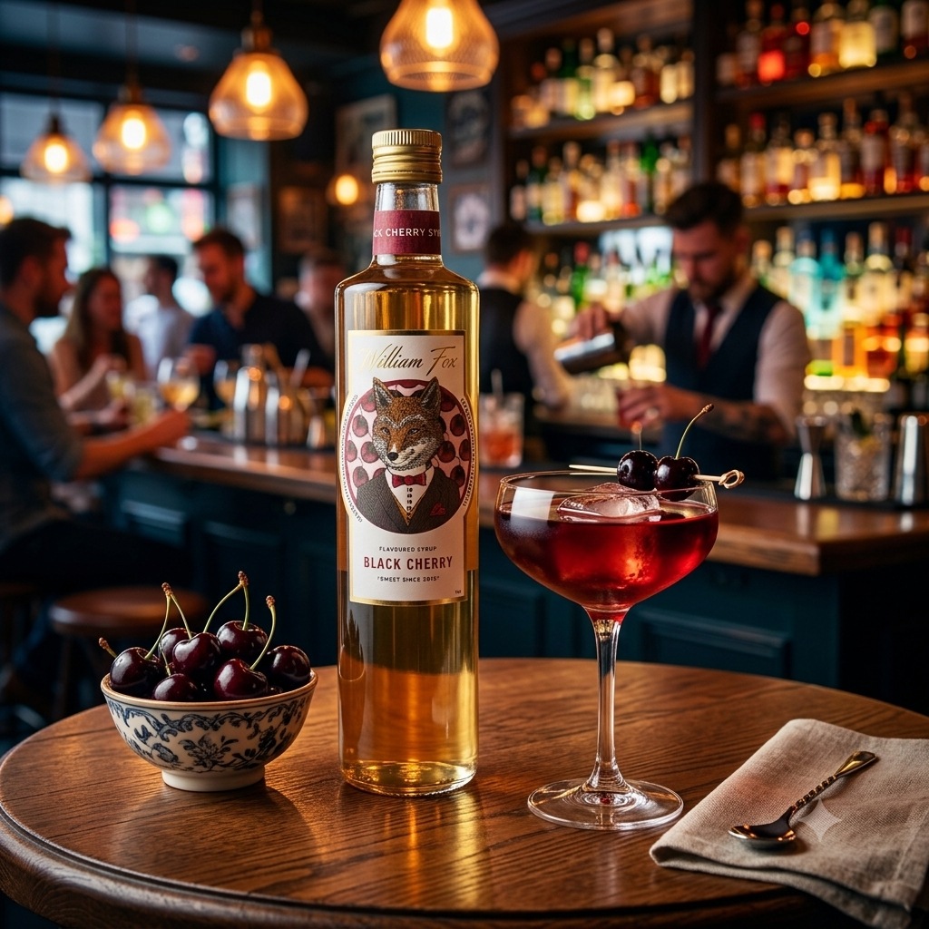 William Fox Black Cherry Cocktail Syrup 