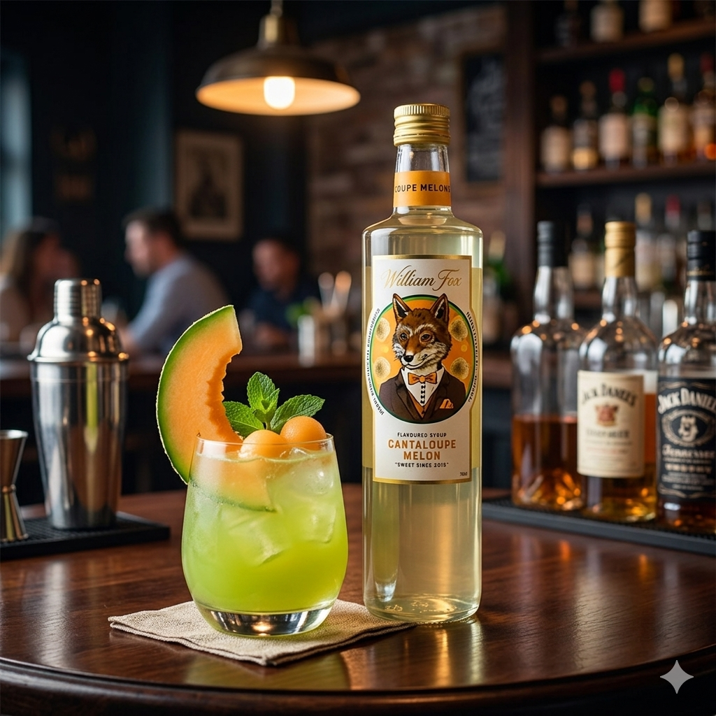 William Fox Canteloupe Melon Cocktail Syrup